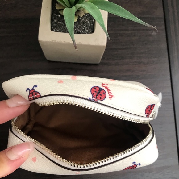 Coach Mini Boxy Cosmetic Case with Ladybug Print - Picture 5 of 6